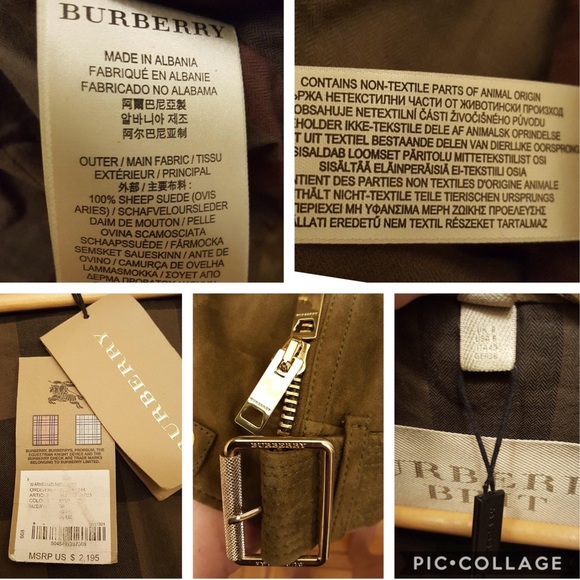 HOSTPICK!!! BURBERRY MOTO  LEATHER JACKET - Picture 7 of 9